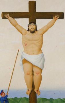 Crucifixión Con Soldado Artwork by Fernando Botero