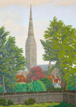 Salisbury Cathedral Artwork by Charles Ginner