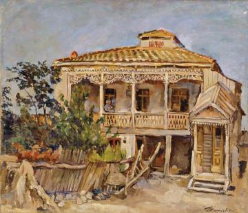 House in Mtskhet Artwork by Pyotr Konchalovsky