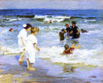Playing in the Water Artwork by Edward Potthast