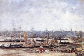 Bordeaux, Panorama of the River, View as Seen from the Quai des Chartons Artwork by Eugène-Louis Boudin