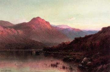 Loch Katrine at Sunset Artwork by Alfred de Breanski, Sr.
