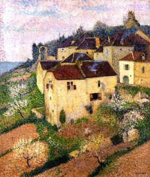Mainsons á Saint-Cirq-Lapopie Artwork by Henri Martin