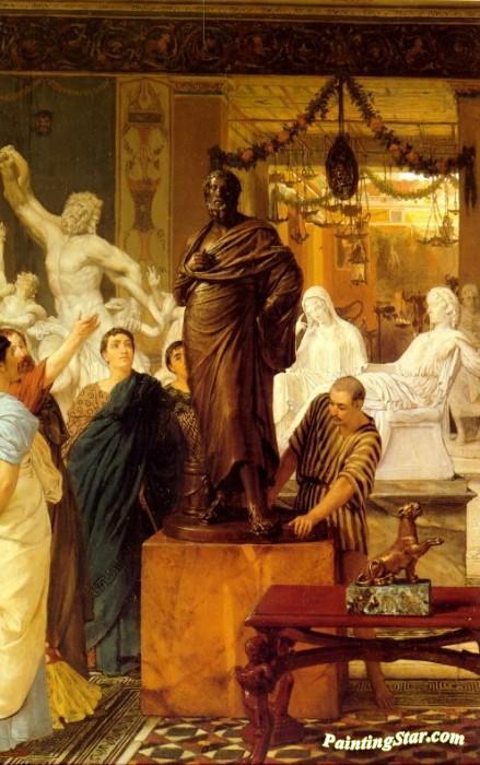 A Sculpture Gallery in Rome at the Time of Agrippa Artwork by Sir Lawrence Alma Tadema