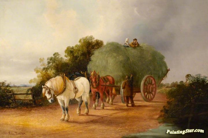 The Hay Cart Artwork by John Barker