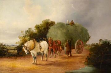 The Hay Cart Artwork by John Barker