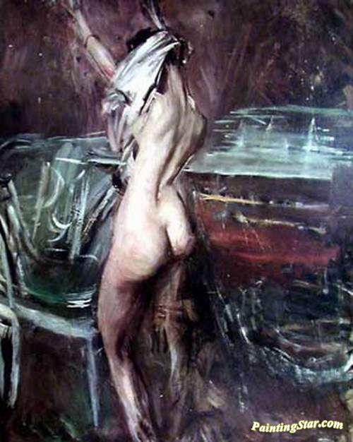 Young Dark Lady Artwork by Giovanni Boldini