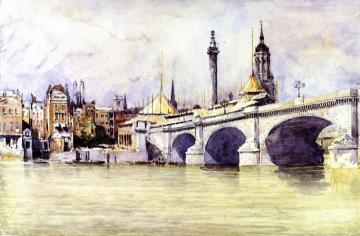 The Opening Of The New London Bridge Artwork by David Cox