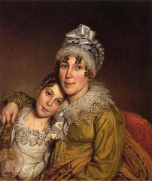 Mother Caressing Her Convalescant Daughter Artwork by Charles Willson Peale