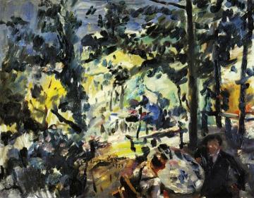 The Walchensee, On the Terrace Artwork by Lovis Corinth