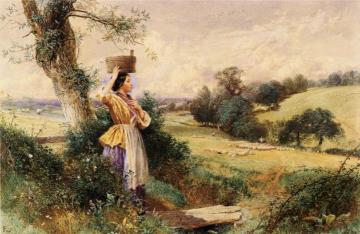 The Milk-maid Artwork by Myles Birket Foster