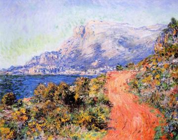 The Red Road Near Menton Artwork by Claude Oscar Monet