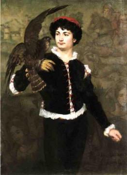 The Falconer Artwork by James Carroll Beckwith