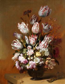 Still Life With Flowers Artwork by Hans Bollongier