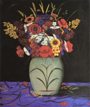 Vase with Wildflowers Artwork by Camille Bombois