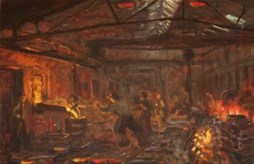 Burmeister And Wain Iron Foundry Artwork by Peder Severin Kroyer