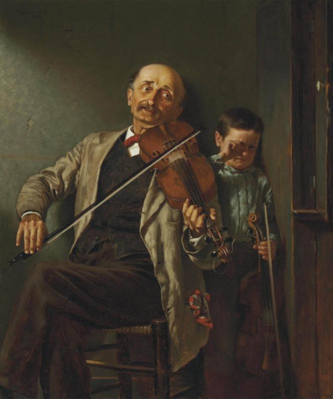 The Duet, 1882 Artwork by John George Brown