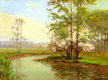 Along The Nippersink Artwork by Frank V. Dudley