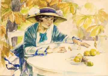 Under the Chestnut Tree Artwork by Edward Cucuel