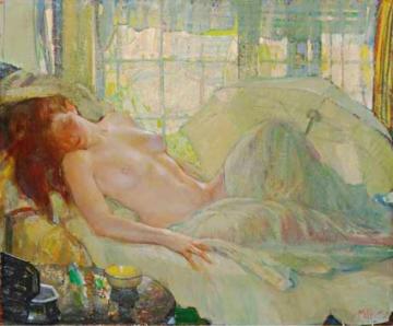 Reclining Nude Artwork by Richard Edward Miller