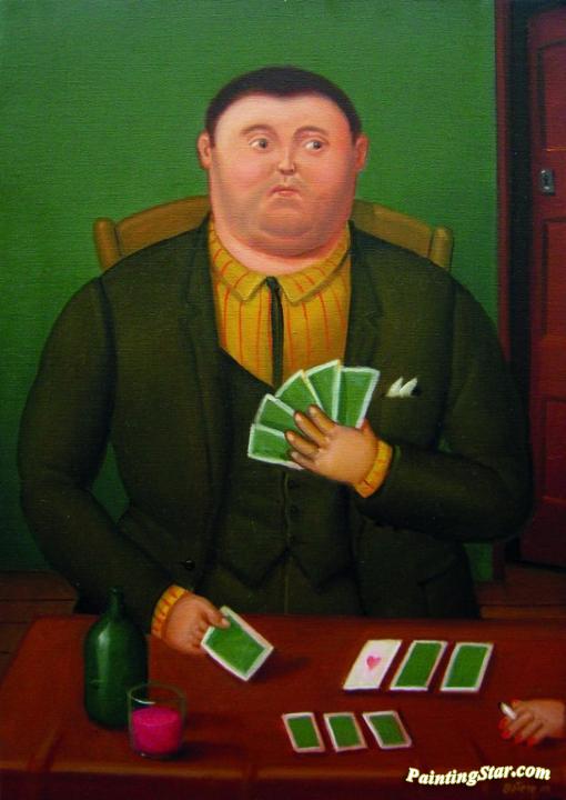 Card Player Artwork by Fernando Botero