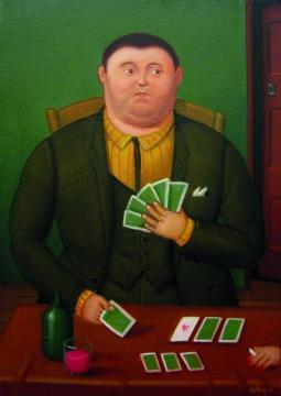 Card Player Artwork by Fernando Botero