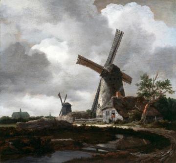 Landscape with Windmills near Haarlem Artwork by Jacob van Ruisdael