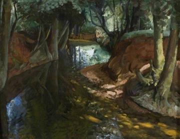 River Pant, Great Bardfield Artwork by John Arthur Malcolm Aldridge