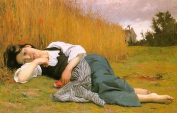 Rest in Harvest Artwork by William Adolphe Bouguereau
