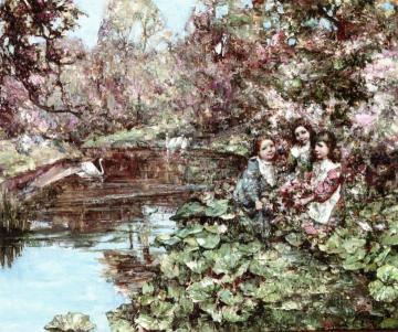 The Lily Pond Artwork by Edward Atkinson Hornel