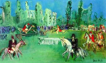 Les Courses Artwork by Jean Dufy