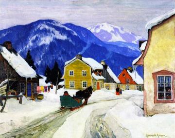 Laurentian Village Artwork by Clarence Gagnon