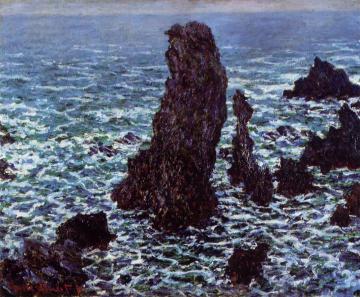 The 'Pyramids' of Port Coton, Belle-Ile-en-Mer Artwork by Claude Oscar Monet