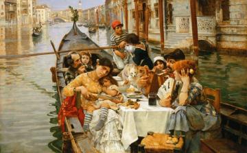 A Venetian Al Fresco Artwork by William Logsdail