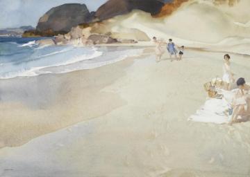A Picnic Picture Artwork by Sir William Russell Flint