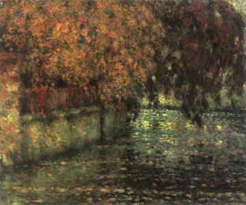 The Balustrade, Autumn Artwork by Henri Le Sidaner