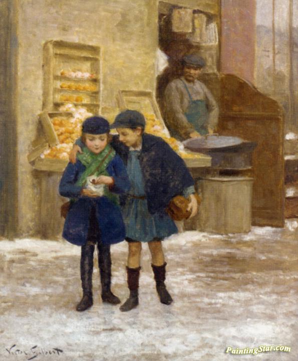 Sharing The Treats Artwork by Victor Gabriel Gilbert