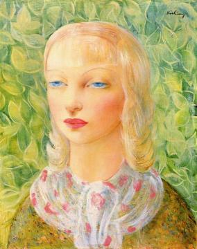 Portrait of a Woman Artwork by Moise Kisling