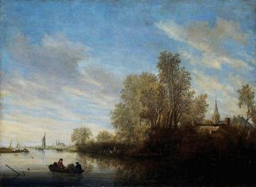 River View near Deventer Artwork by Salomon van Ruisdael
