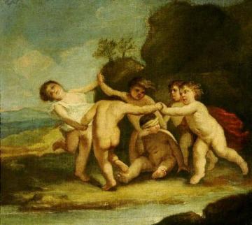 Cupids At Play Artwork by Jacopo Amigoni