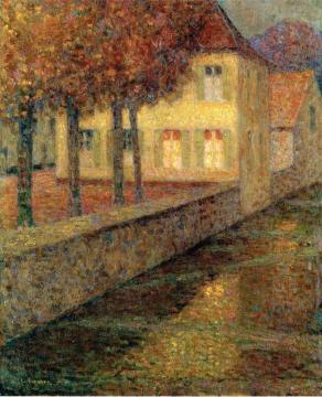 The House on the Canal Artwork by Henri Le Sidaner