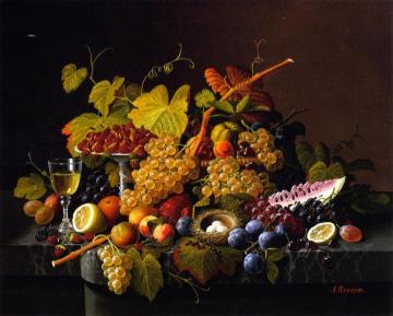 Still LIfe with Fruit and Bird's Nest Artwork by Severin Roesen