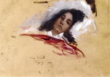 In Bed Artwork by Lovis Corinth
