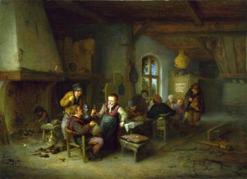 The Interior of an Inn Artwork by Adriaen van Ostade