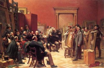 The Council of the Royal Academy Selecting Pictures for the Exhibition Artwork by Charles West Cope