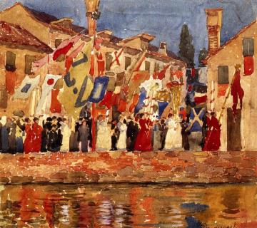 Procession, Venice Artwork by Maurice Prendergast