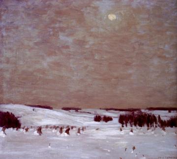 The Winter Moon Artwork by William Langson Lathrop