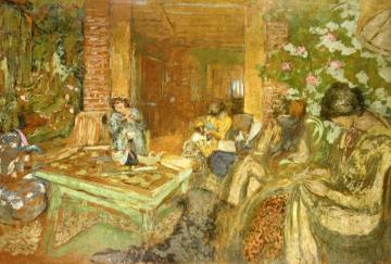 The Sewing Circle at Loctudy Artwork by Edouard Vuillard