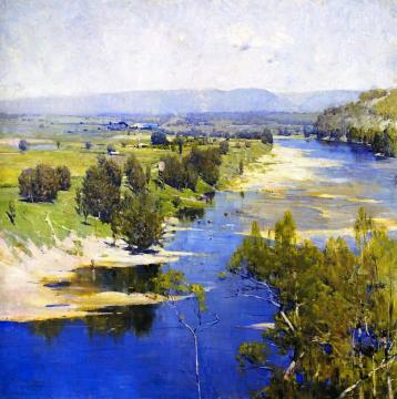 The Purple Moon's Transparent Might Artwork by Sir Arthur Streeton