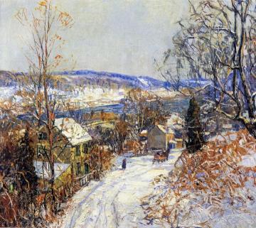 Winter Snowscene, Coppernose Hill Artwork by Edward Willis Redfield